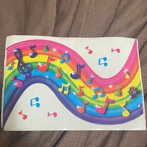 Lisa Frank retro music sticker 🌈